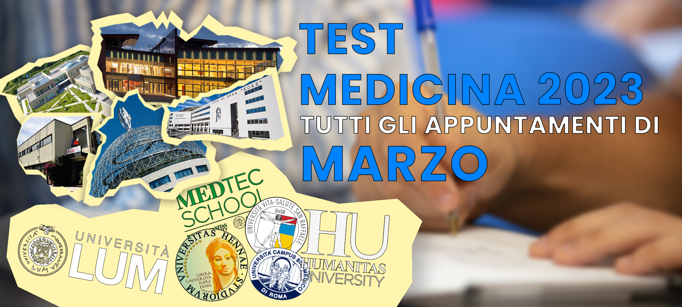 TEST MEDICINA 2023 - TUTTI GLI APPUNTAMENTI DI MARZO