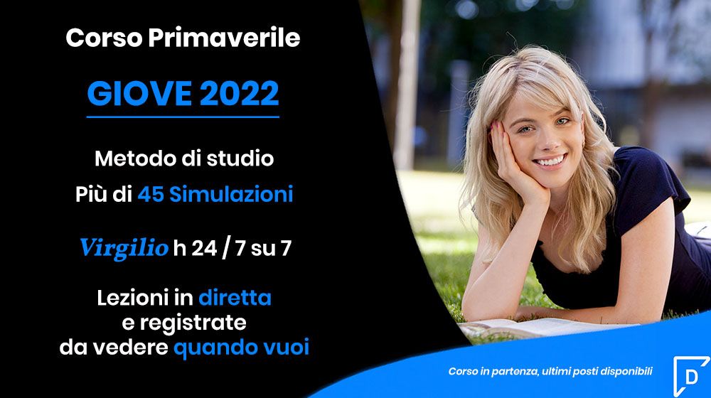 ISCRIVITI AL CORSO PRIMAVERILE PER I TEST STATALI DEL 2022